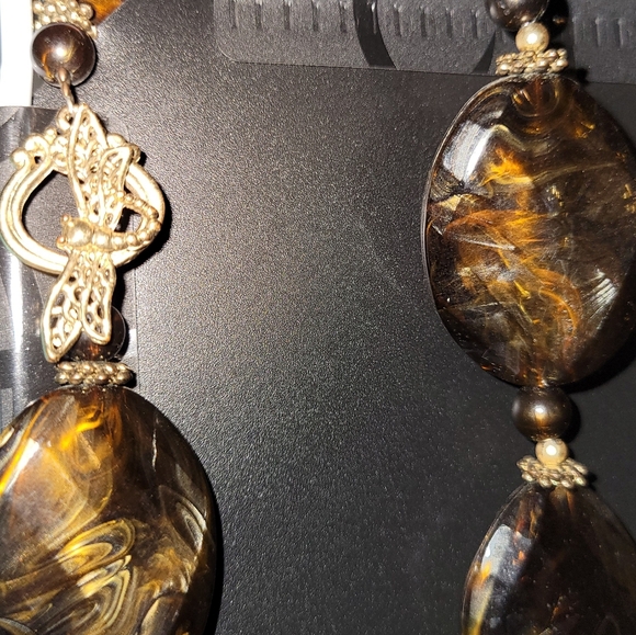 Brown, Tan, Gold Necklaces,  Bundle deal (2) - Picture 3 of 8